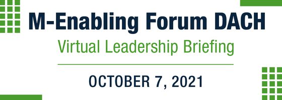 Logo M-Enabling Forum DACH - Virtual Leadership Briefing, 7. Oktober 2021